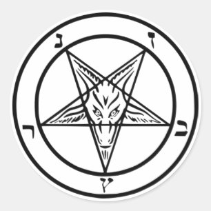 Baphomet-Aufkleber Runder Aufkleber