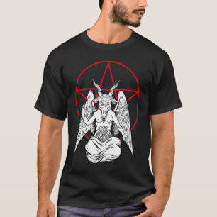 Baphomet betender Dämon Satanischer Luzifer Beelz T-Shirt