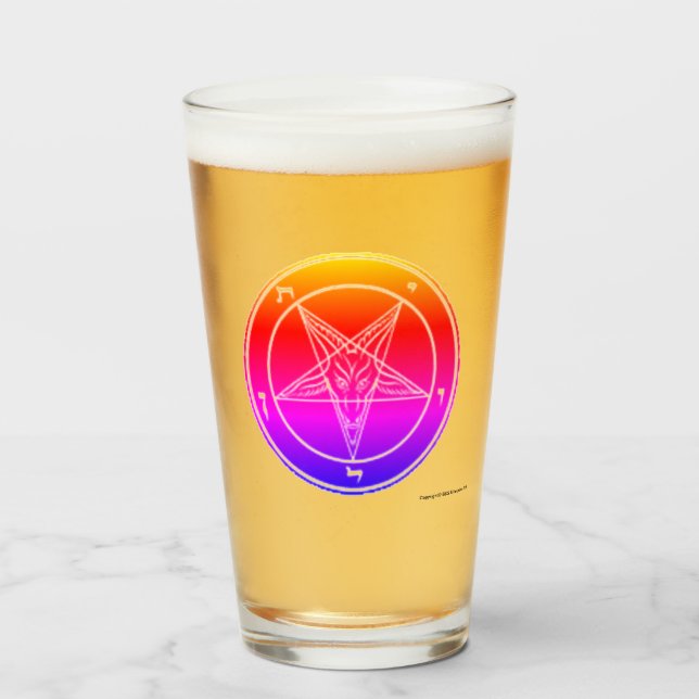 Baphomet Burnt Orange Glas (Vorne (Gefüllt))
