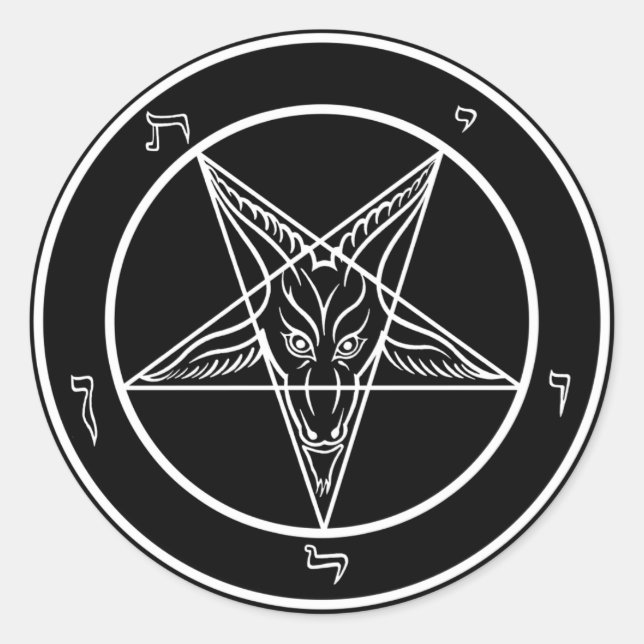 Baphomet Decals Runder Aufkleber (Vorderseite)