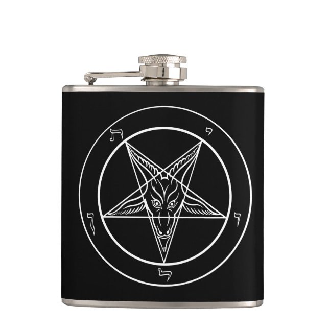 Baphomet Flasche Flachmann (Vorderseite)