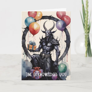 Baphomet Geburtstagsballons & Geschenke Gothic Karte