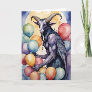 Baphomet Geburtstagsballons & Geschenke Gothic Karte