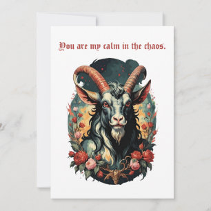 Baphomet Gothic Valentinstag Gitarren Chaos Feiertagskarte