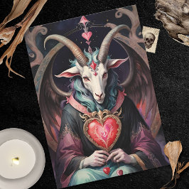 Baphomet Gothic Valentinstag Jeder Bereich Feiertagskarte