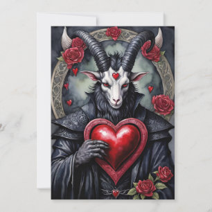 Baphomet gothischer Valentinstag Liebe Feiertagskarte
