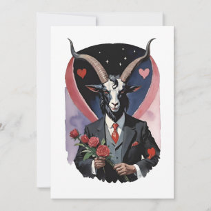 Baphomet gothischer Valentinstag Liebe Feiertagskarte