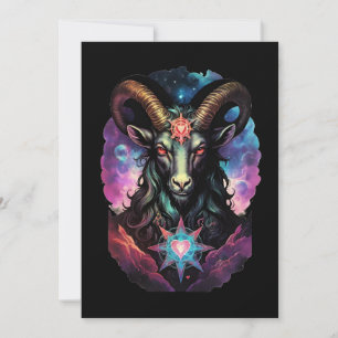 Baphomet gothisches Valentinstags-Liebesdesign Feiertagskarte