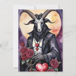 Baphomet gothisches Valentinstags-Liebesdesign Feiertagskarte