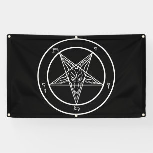 Baphomet grand 3' bannière d'Extérieur-Qualité de