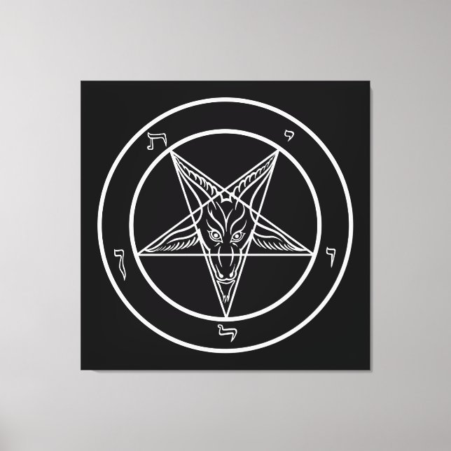 Baphomet HUGE 40"x40" Art on Stretched Canvass Leinwanddruck (Vorderseite)