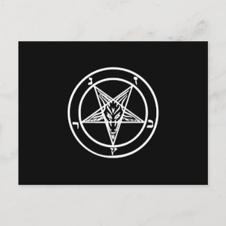 Baphomet Invertierte Pentagramm Ziegenziege Satani Einladungspostkarte