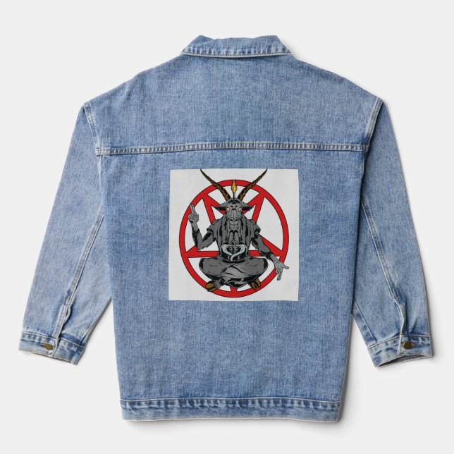 Baphomet König der Hölle Jeansjacke (Rückseite)