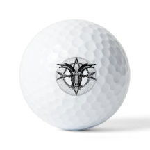 Baphomet monochrome Golfbälle