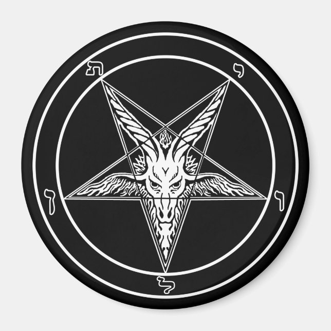 Baphomet Old Style Magnet - 3 Zoll (Vorne)