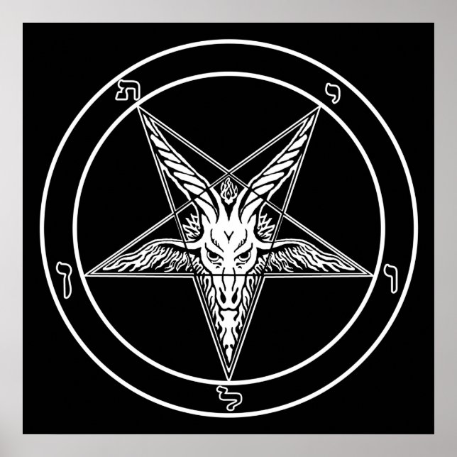 Baphomet Old Style Poster - 2,5 m² (Vorne)