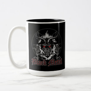 Baphomet Pentagram Black Metal Zweifarbige Tasse