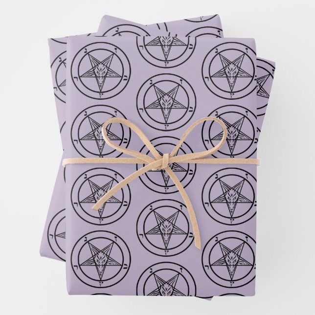 Baphomet Pentagram Geschenkpapier Set (Beispiel)