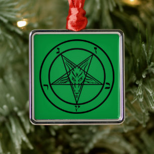 Baphomet Pentagram Ornament Aus Metall