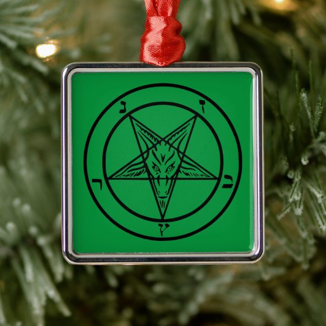 Baphomet Pentagram Ornament Aus Metall (Baum)