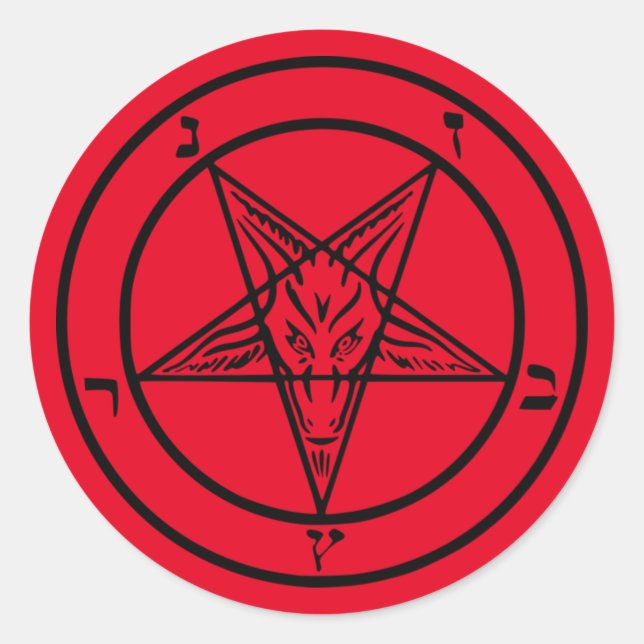 Baphomet Pentagram Satan Sticker (Vorderseite)
