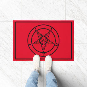 Baphomet Pentagram Satanic Doormat Fußmatte