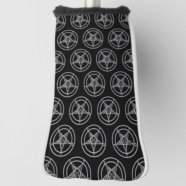 Baphomet Pentagram Satanic Golf Headcover (Rotieren 90)