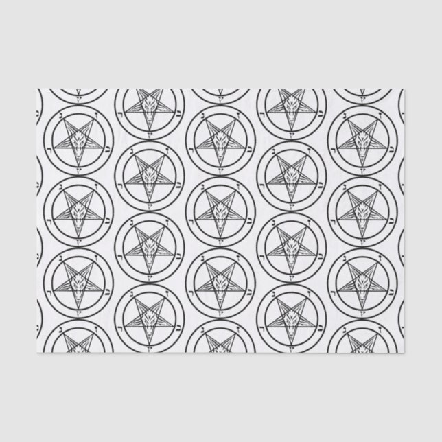 Baphomet Pentagram Satanic Seidenpapier (Vorderseite)