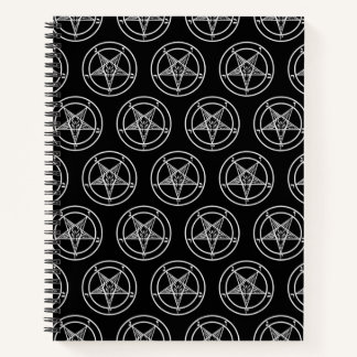 Baphomet Pentagram Satanique Carnet Spiral