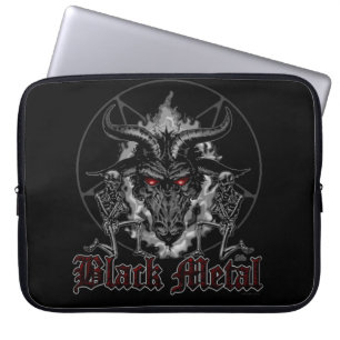 Baphomet Pentagram-Schwarz-Metall Laptopschutzhülle