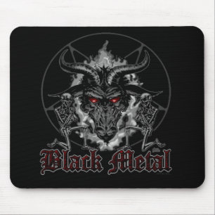 Baphomet Pentagram-Schwarz-Metall Mousepad