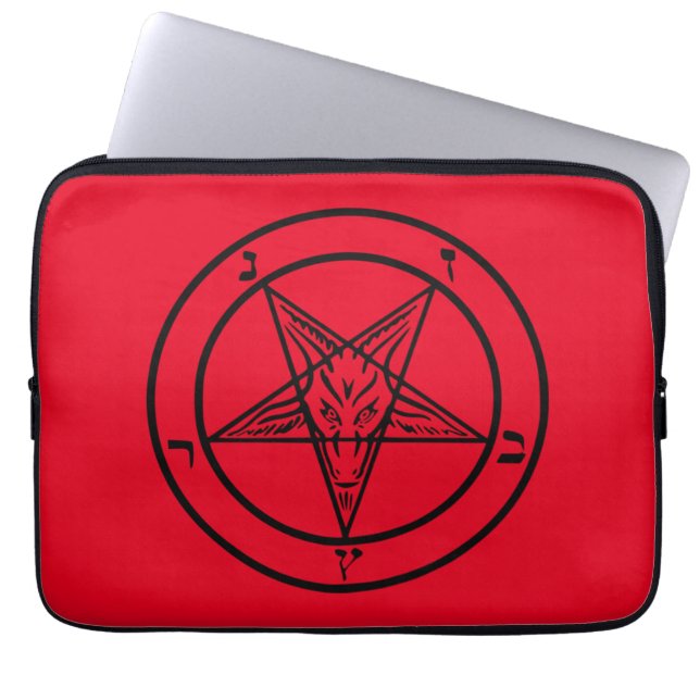 Baphomet Pentagramm Laptop-Sieb Laptopschutzhülle (Vorderseite)