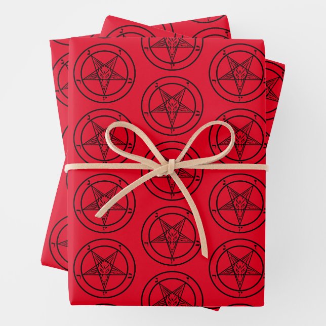 Baphomet Pentagramme Papier Satanique (En situation)