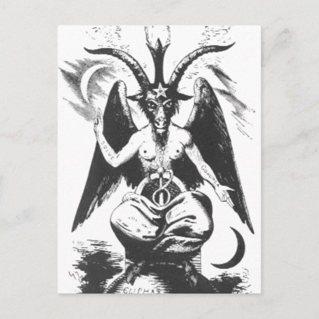 Baphomet Postkarte (Vorderseite)