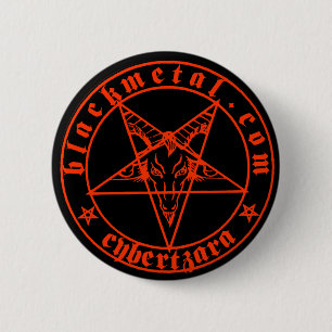 Baphomet roter Knopf Button