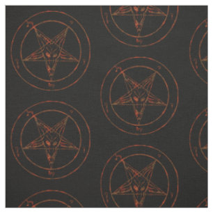 Baphomet rouillé Pentagram Goth tissu Motif