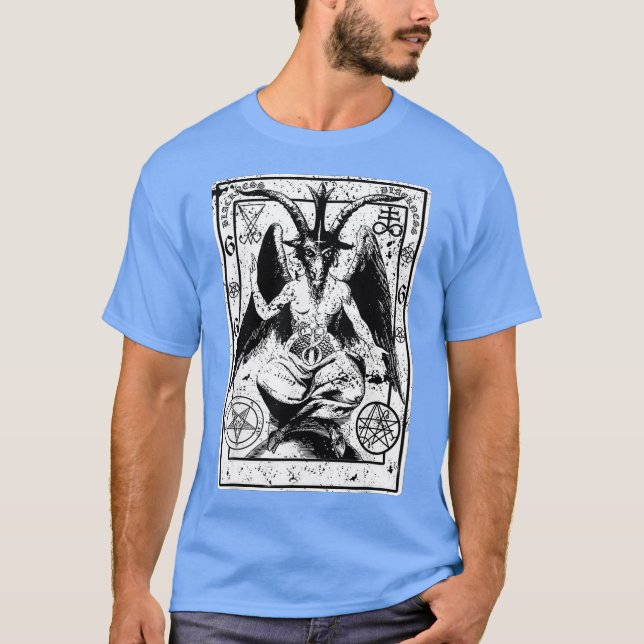 Baphomet Satanic Sigil Occult Goat Devil 666 T-Shirt (Vorderseite)