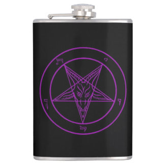 Baphomet-Sigil (Lila) Flachmann