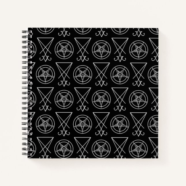 Baphomet & Sigil von Lucifer Notizbuch (Vorderseite)