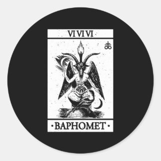 Baphomet Tarot Card Satanic Occul Runder Aufkleber