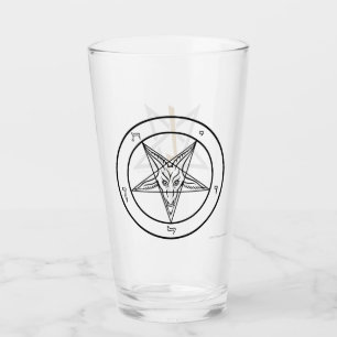 Baphomet und Anton LaVey Sigil Glass Glas