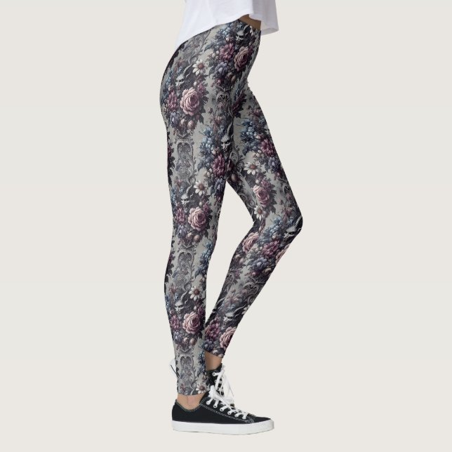 Baphomet's Bouquet - Gotisch Viktorianisch Leggings (Rechts)