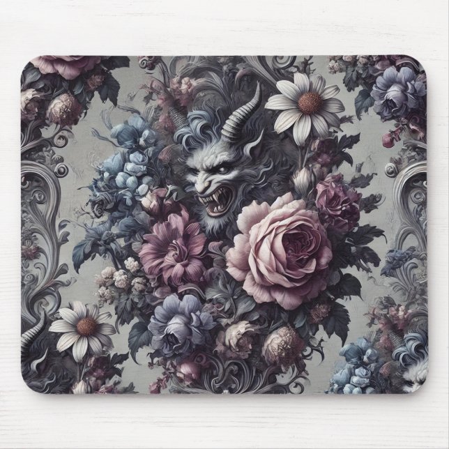 Baphomet's Bouquet - Gotisch Viktorianisch Mousepad (Vorne)