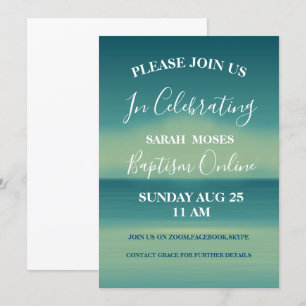 Baptême adulte moderne Invitation personnalisée