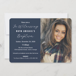 Baptême adulte moderne Invitation photo personnali