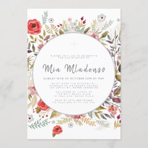 Baptême bébé Faire-part Invitation