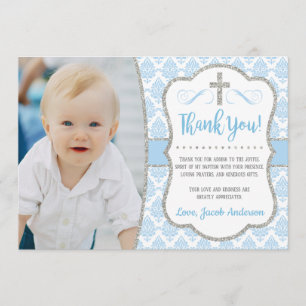 Baptême Carte de remerciements avec photo   Baptêm