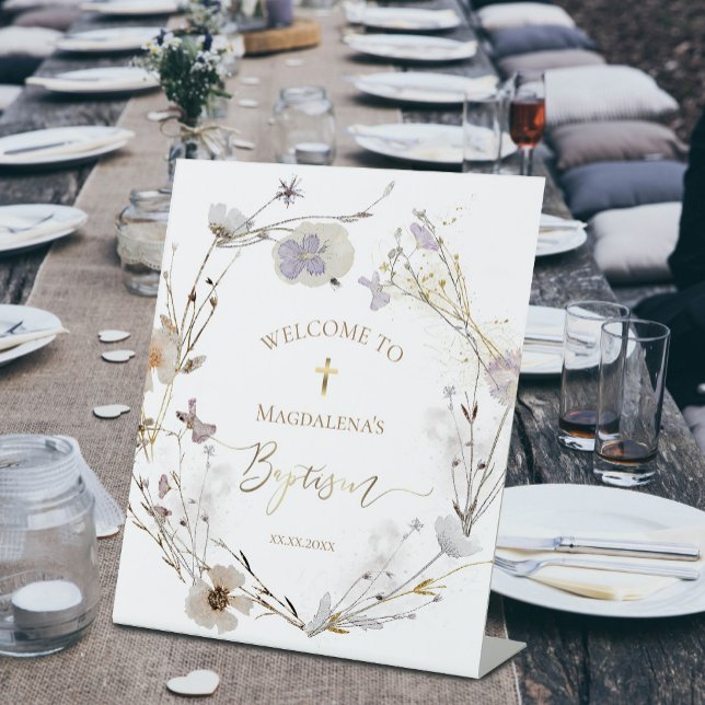 Baptême catholique fleur sauvage signe de bienvenu (Créateur téléchargé)