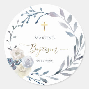 Baptême Classic Round Sticker
