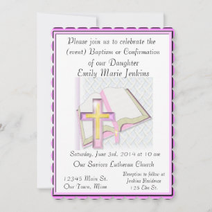 Baptême, Confirmation Célébration Invitation